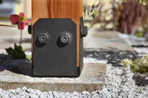 Vista 8 de Simpson Strong Tie APVB66 Outdoor Accents Avant Collection ZMAX, base de poste con recubrimiento en polvo negro para 6x6