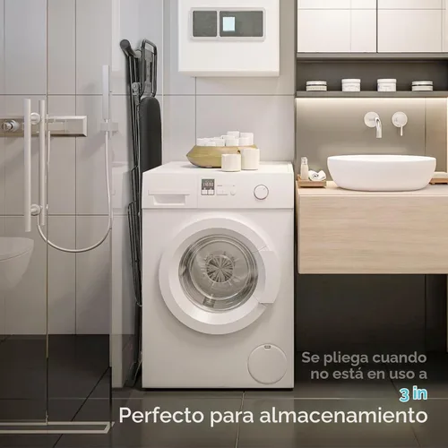 Vista 5 de RAINHOL - Tabla de planchar de tamaño completo, 43 x 13 pulgadas, tabla de planchar resistente con soporte para plancha y estante para ropa