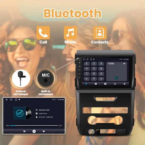 Vista 3 de Radio Android para Ford F150 2009-2012 (0nly para CA manual), con pantalla táctil de 9 pulgadas, 2 GB de RAM+64 GB de ROM, supprot Carplay, Android