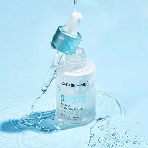 Vista 3 de The Crème Shop Pro-Youth - Suero de ampolla de proteína de colágeno 2 veces - Klean Beauty - Suero facial para una piel brillante - Fabricado