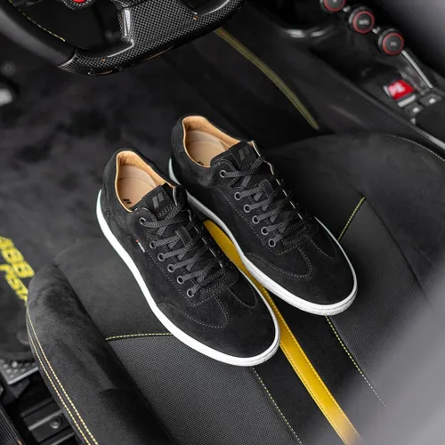 Vista 14 de Piloti Zapatos de conducción para hombre, zapatos deportivos de gamuza italiana Shift para hombre