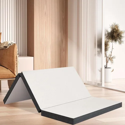 Vista 13 de Colchón plegable de espuma viscoelástica, colchón triple de 3 pulgadas con funda lavable, certificado CertiPUR-US, colchón portátil individual XL
