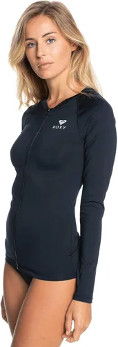 Vista 8 de Roxy Camiseta de manga larga con cremallera para mujer Essentials, Negro