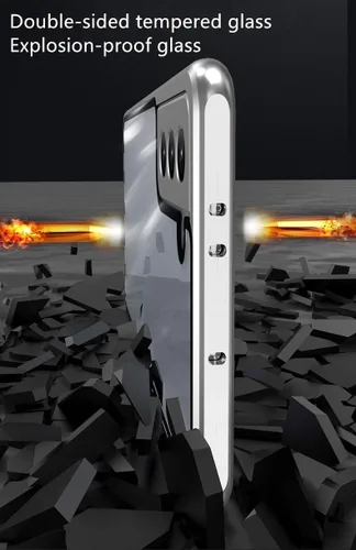 Vista 4 de Protector de pantalla para Galaxy S21 Ultra de 6,8 pulgadas de vidrio templado de doble cara incorporado protector de pantalla a prueba de golpes