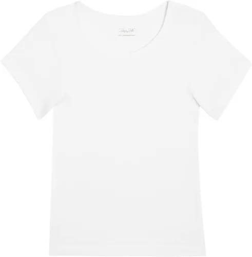 Vista 6 de Rene Rofe Camiseta interior para niña 100 algodón sin mostrar comodidad cuello redondo paquete de 6 2T-14