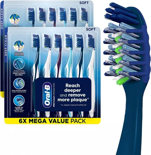 Vista 11 de Oral-B Pro Clean Cross Action - Cepillos de dientes, eliminación profunda de placa, 6