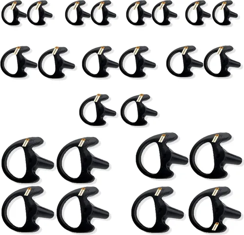 Vista 10 de Lsgoodcare 24 piezas de repuesto Earmold oreja izquierda para radio bidireccional tubo acústico auricular – Auriculares de silicona Walkie Talkie