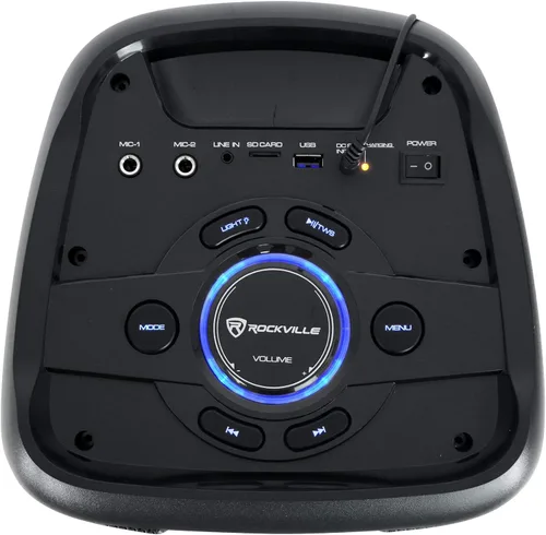 Vista 9 de Rockville Rock Party 6 Dual 6.5" Portable Rechargeable Bluetooth Speaker