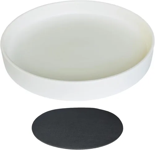 Vista 26 de Yukfona - 4 bandejas de cerámica para macetas, bandejas de 4 5 6 7 8 9 10 11 12 13 pulgadas para interior y exterior, resistente, duradera, base