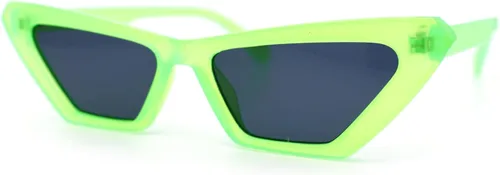 Vista 4 de Gafas de sol cuadradas de ojo de gato de los años 80 de neón para mujer