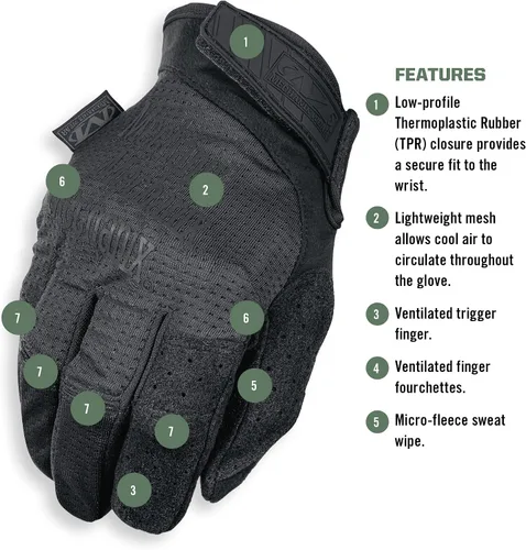 Vista 9 de Mechanix Wear: Guantes tácticos de ventilación táctica especializada, con capacidad táctil, alta destreza, guantes para airsoft, paintball y trabajo