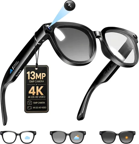 Vista 10 de Gafas inteligentes AI con cámara, video HD de 8 MP y captura de fotos