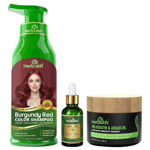 Vista 10 de Herbishh After Color Shampoo Combo contiene champú color para el cabello, tinte para el cabello, 16.9 fl oz de aceite de argán, 1.0 fl oz