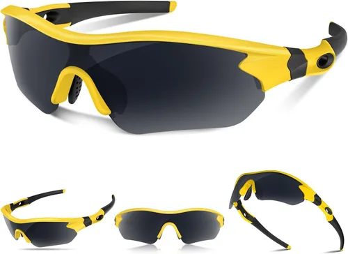 Vista 24 de Gafas de sol deportivas polarizadas para hombres y mujeres, jóvenes, béisbol, correr, pesca, tenis, golf, ciclismo, conducción, motor TAC UV400 TR90