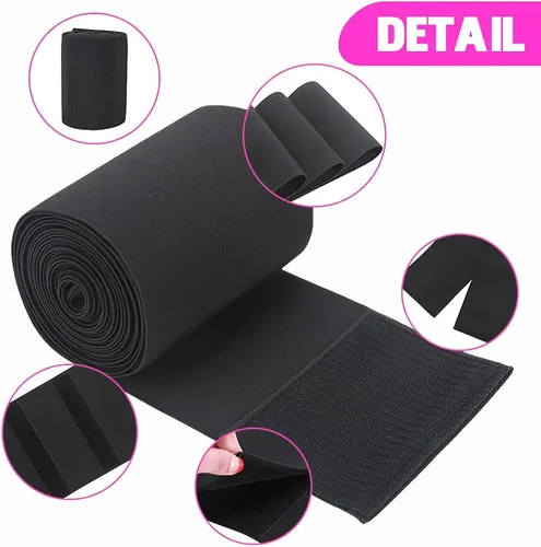 Vista 6 de Silueta Perfecta Faja Moldeadora y reductora para mujer, Envoltura de cintura, Faja Recuperación Posparto, Cinturón de Sauna., Negro