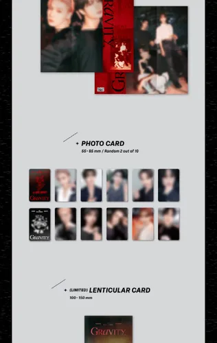 Vista 6 de ONEWE Gravity 1st English Full Album FoldedPoster on pack+Cartel de letras+Photobook+Marcador+Tarjeta fotográfica grande+Postal