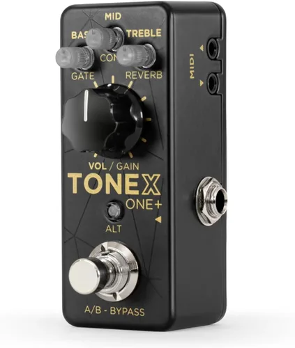 Vista 2 de IK Multimedia TONEX ONE+ AI - Amplificador de guitarra y pedal de efectos con edición inalámbrica Bluetooth, control MIDI, interfaz de audio USB