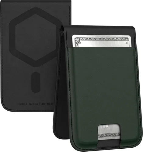 Vista 12 de URBAN ARMOR GEAR UAG - Cartera delgada Kevlar negra para 6 tarjetas con función atril y bloqueo RFID, cartera magnética Metropolis compatible