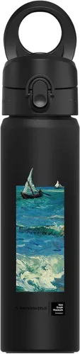 Vista 63 de RHINOSHIELD AquaStand - Botella magnética de 16 onzas, botella de agua aislada de acero inoxidable de boca redonda, botella deportiva con mango