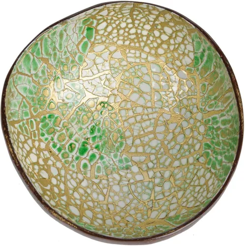 Vista 15 de ChezMax Tazón Natural de Cáscara de Coco con Madreperla Incrustada, Tazones de Cáscara de Coco para Llaves de Entrada, Recipiente para Caramelos