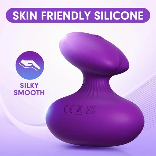 Vista 6 de Bola de masaje totalmente impermeable, masajeador de cuello portátil de mano, herramienta de masaje muscular recargable multifuncional (morado)