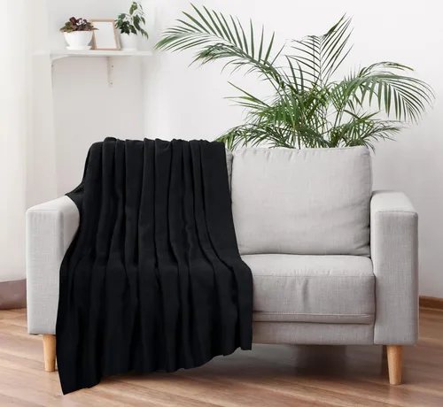 Vista 7 de Utopia Bedding - Manta térmica 100% algodón, color negro, tamaño Queen, 90 x 90 pulgadas Manta ligera y transpirable para primavera y verano