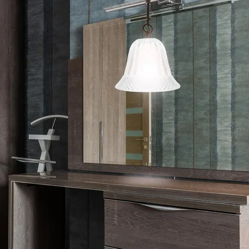 Vista 8 de Pantalla decorativa de cristal transparente con forma de campana pequeña, accesorio de luz resistente al desgaste para lámparas de mesa y techo