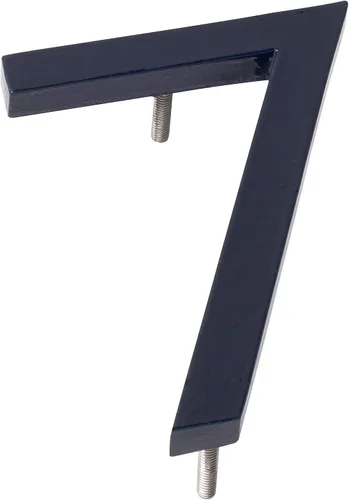Vista 10 de Montague Metal Products MHN-12-F-NY1-4 Números flotantes modernos de aluminio cepillado sólido, 12 pulgadas, azul marino con recubrimiento en polvo