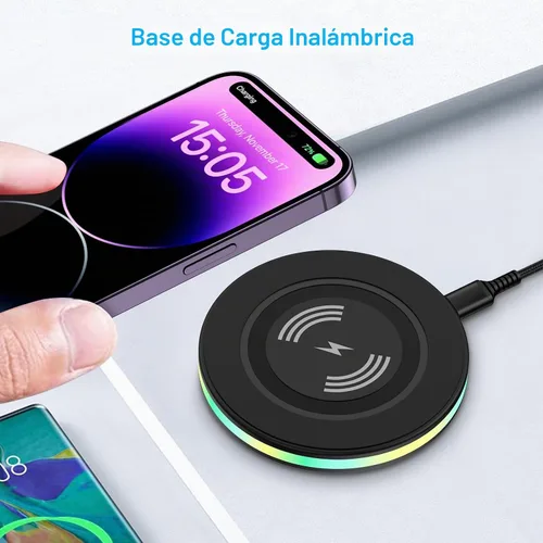 Vista 2 de Cargador inalámbrico Android Samsung Estación de carga rápida para teléfono Samsung Galaxy S26 S25 S24 Ultra S24+ S24 S23 FE S22 S21 S20 S10, iPhone