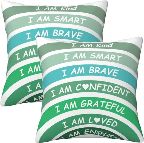 Vista 26 de Juego de 2 fundas de almohada de árbol de bosque natural, fundas de almohada de algodón de 16 x 16 pulgadas, fundas de almohada de algodón