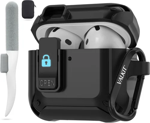 Vista 60 de for Airpods Pro 2 Case Cover with Magnetic Lock Lid, Black