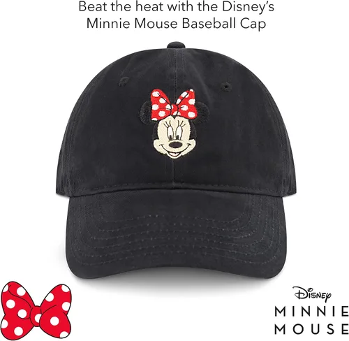 Vista 5 de Concept One Disneys Minnie Mouse Bows Embroidered Cotton Adjustable Dad Hat with Curved Brim