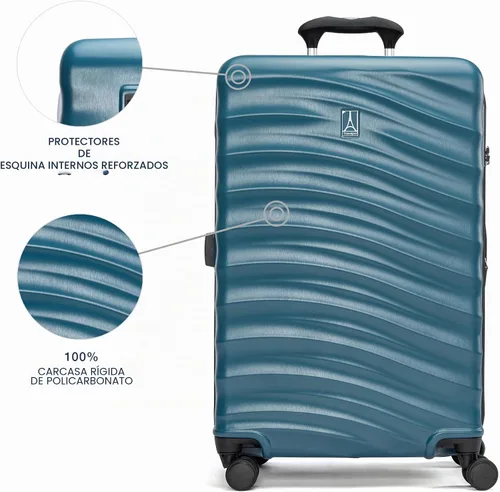 Vista 3 de Travelpro Maxlite Air V2 Maleta de rueda giratoria con lados duros expandible, Verde azulado