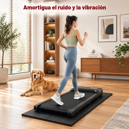 Vista 4 de Alfombrilla para caminata, alfombra de caminadora para alfombras y pisos de madera dura, plegable