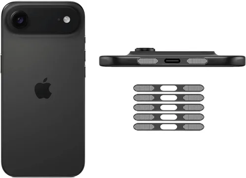 Vista 19 de para iPhone 16 Pro Max Auricular Parlante Malla Anti Polvo Adhesiva Cubierta - 5 PIEZAS / Negro