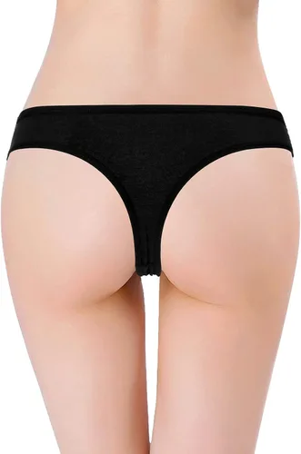 Vista 3 de Sunm Boutique Paquete de 6 tangas de algodón para mujer ropa interior de bikini transpirable para mujer paquete de 6