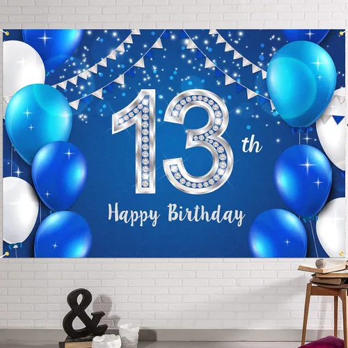 Vista 21 de HAMIGAR Fondo de pancarta de feliz cumpleaños número 10 de 6 x 4 pies, decoraciones de cumpleaños de 10 años, suministros de fiesta para niñas