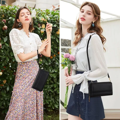 Vista 2 de FALAN MULE Bolso cruzado pequeño para teléfono celular para mujer, cartera de piel sintética