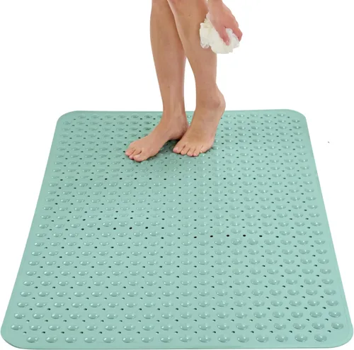 Vista 30 de ENKOSI Tapete de ducha extra grande antideslizante – 47 x 32 pulgadas – Tapete de ducha de baño XL – Tapetes de ducha grandes para suelos de ducha