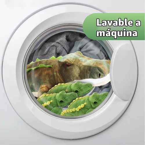 Vista 6 de PREXTEX Juguetes de peluche de cocodrilo con 3 animales de peluche de cocodrilo para bebés, cremalleras de cocodrilo, 3 pequeños cocodrilos