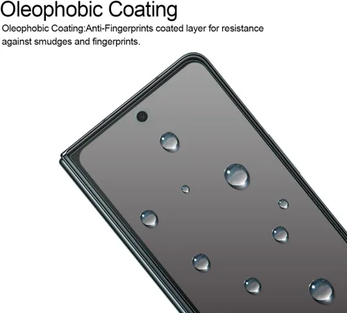 Vista 3 de Supershieldz Protector de pantalla de vidrio templado diseñado para Samsung Galaxy Z Fold 4 5G (solo pantalla frontal), 0.013 in, compatible