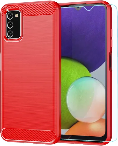 Vista 10 de M MAIKEZI Funda para Samsung A03S, Galaxy A03S con protector de pantalla HD, absorción de golpes flexible de TPU parachoques de goma suave
