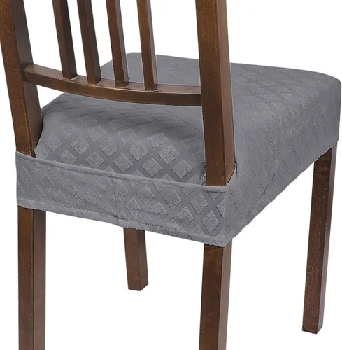 Vista 57 de SearchI Juego de 2 fundas de asiento elásticas para sillas de comedor, suaves, extraíbles y lavables, para sillas de comedor, protector de asiento
