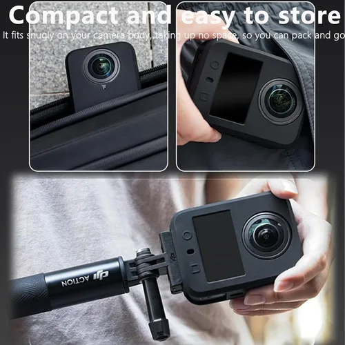 Vista 7 de Funda protectora para DJI Osmo 360 II/360, silicona funda protectora para DJI Osmo 360 II Accesorios (negro)