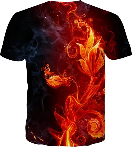 Vista 2 de YAJOOEY Camisas para hombre y mujer, camiseta estampada en 3D, unisex, casual, manga corta, camisetas para adultos