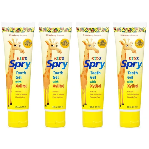 Vista 7 de Spry Pasta dental natural de xilitol para bebé, niño pequeño y niños de 3 meses en adelante - Gel dental sin flúor, sabroso, apoya el desarrollo