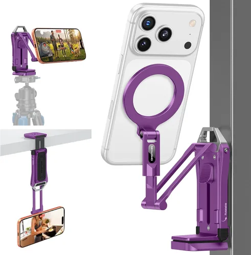 Vista 16 de OMOTON TP02-Pro - Soporte magnético para teléfono para vlogging, elementos esenciales para creadores de contenido con tornillo de 1/4 pulgadas