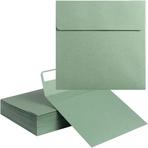 Vista 7 de Paquete de 50 sobres cuadrados autosellantes coloridos de 6 x 6 pulgadas para bodas, invitaciones de fiesta, tarjetas de felicitación, anuncios