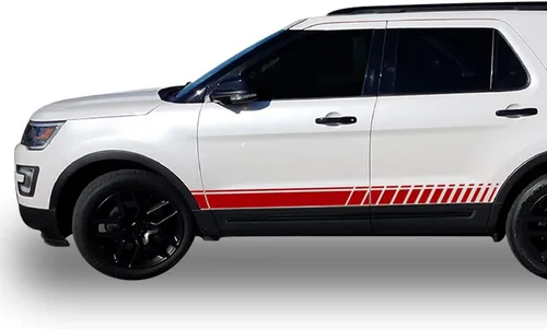 Vista 8 de Calcomanías de ofertas de rayas deportivas, diseños gráficos compatibles con Ford Expolrer All Genarations (302B)