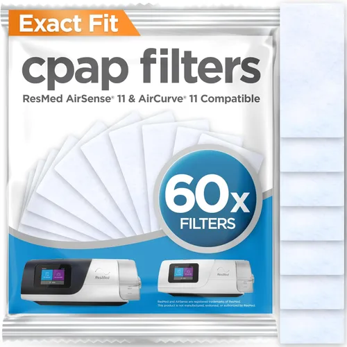 Vista 7 de resplabs Filtros CPAP compatibles con la máquina CPAP ResMed AirSense 11, repuestos de filtros desechables estándar, paquete de 180